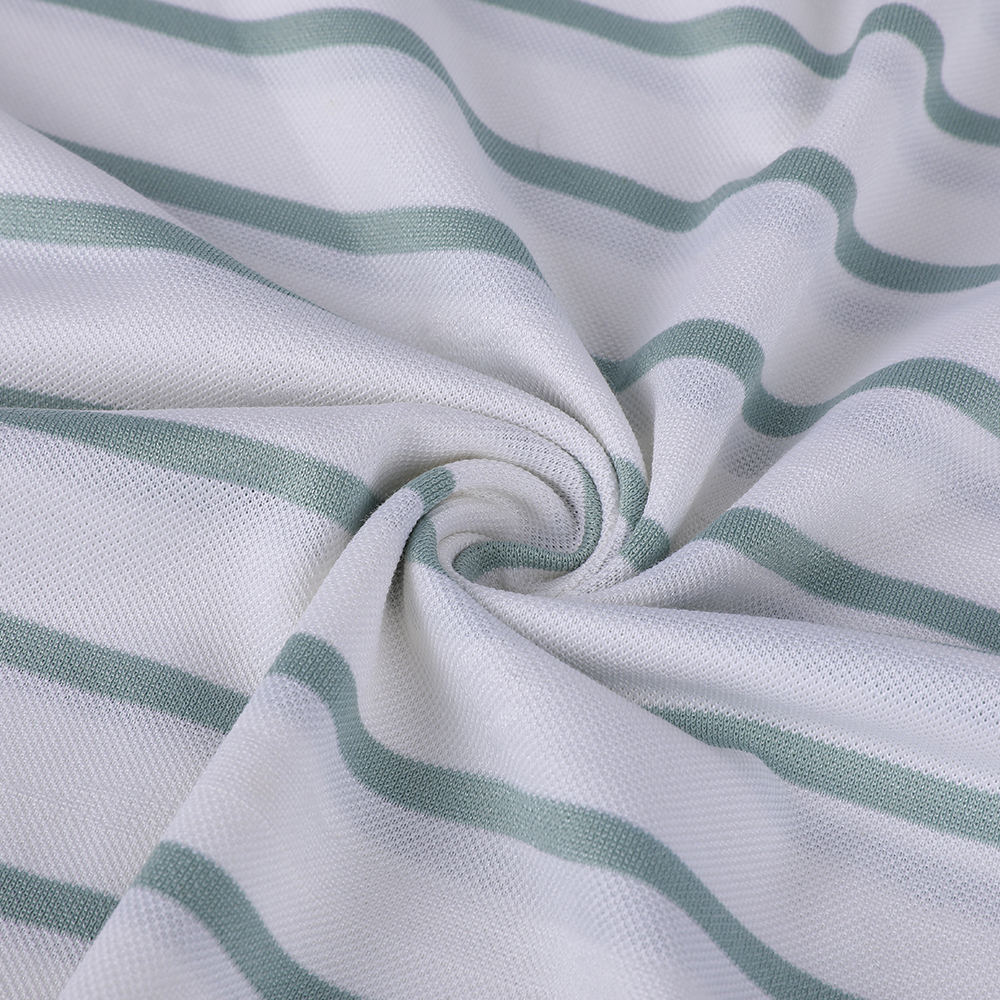 واحد Jacquard Stripe Firedly 30/70 Cotton Mulberry Silk Silk
