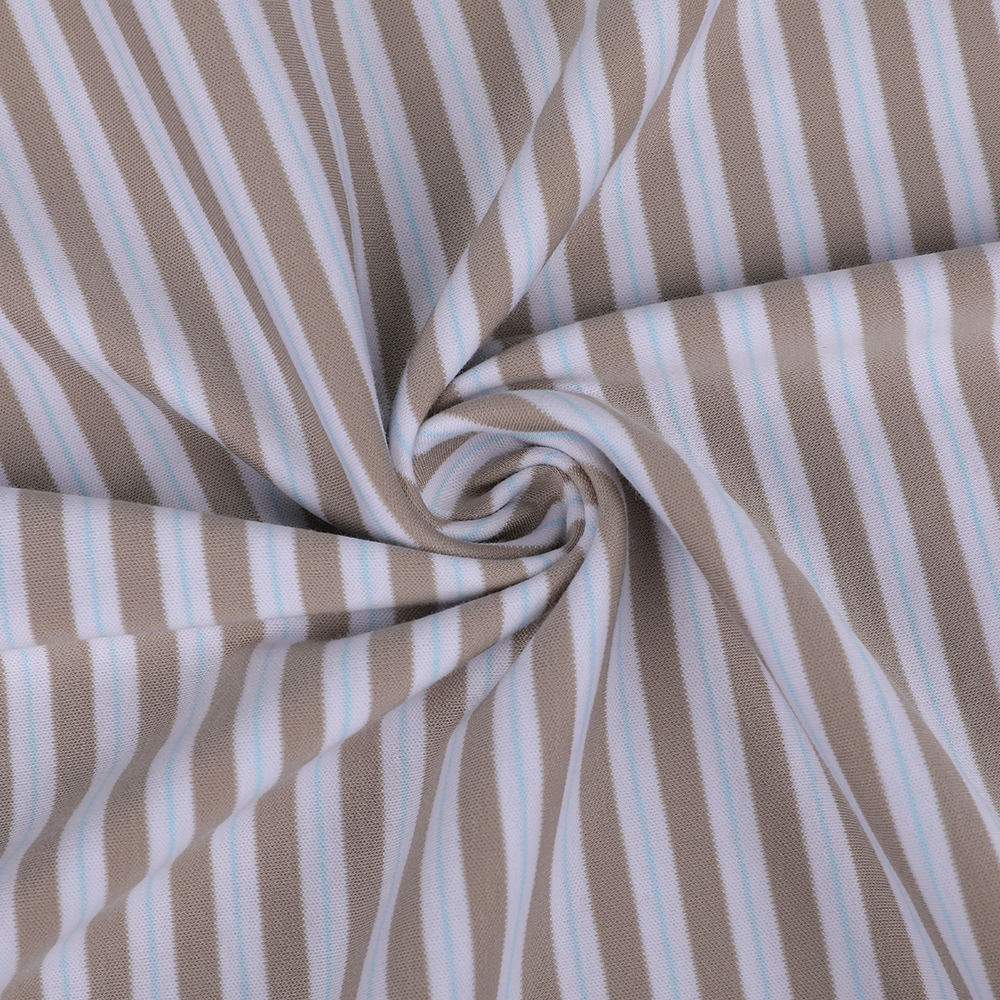 Interlock la soft reasable engy-adged ammonia striped cotton stentllic scens